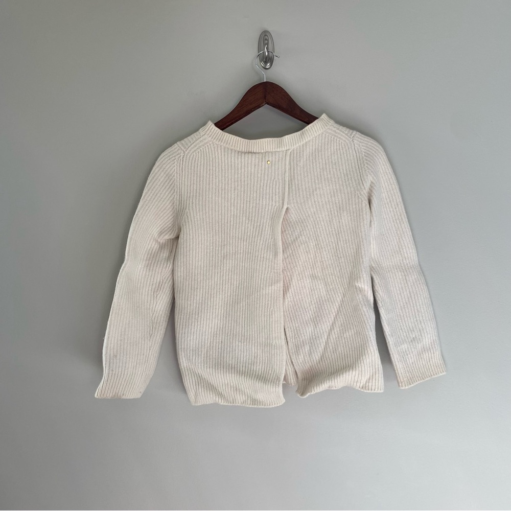 CUYANA Ribbed Open Back Sweater in Cream Size Small - Picture 4 of 8